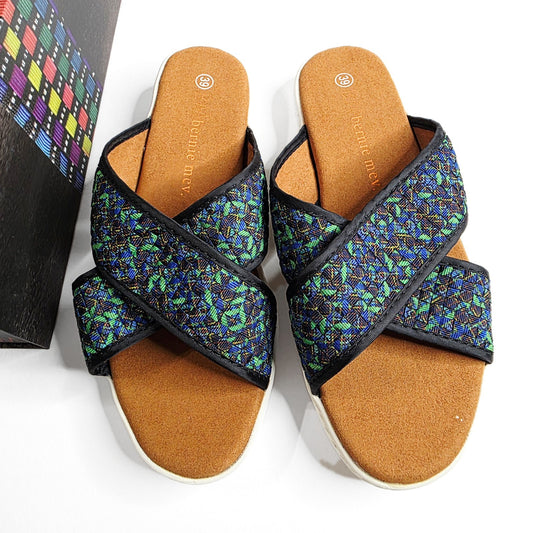 Bernie Mev Avon  Sandals  8.5 EU 39  Woven Memory Foam New